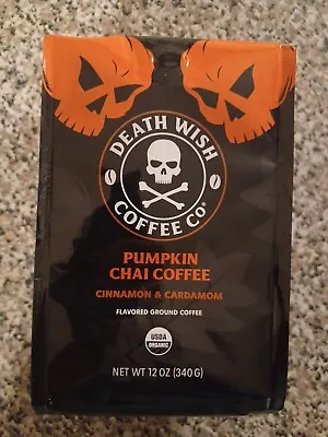 $12.80 • Buy Death Wish Coffee Co. Pumpkin Chai  Ground  Coffee Organic  12oz Bb 06/24 FRESH