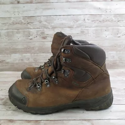 Vasque St Elias Boots Mens 9 Wide Brown Leather Hiking Goretex Waterproof * • $29.88