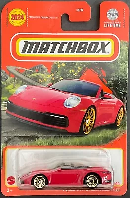 2024 Matchbox Porsche 911 Carrera Cabriolet 79/100 Red  * FREE BOX SHIPPING * • $7.35