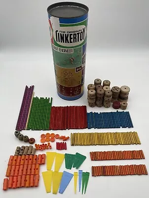 The Original Tinkertoy Construction Set Giant Engineer No. 155 Questor Vintage • $32.95