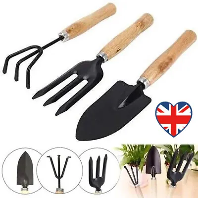 3pcs/set Mini Shovel Rake Set Garden Bonsai Mini Tool Miniature Planting Kit • £3.35