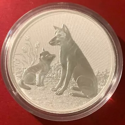 Mother And Baby Dingo 2022 2oz Silver Piedfort Bullion Coin • $129