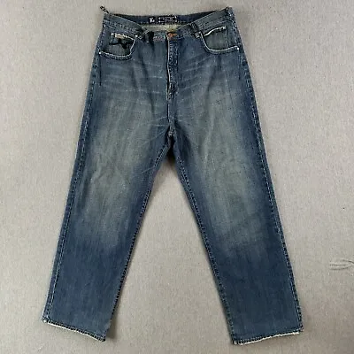 Vintage LRG Jeans 42 Baggy Loose Fit Classic 90s Retro Straight Leg Heavy Denim • $23.88