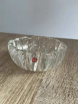 Dartington Crystal Glass Fluted Bowl Dish Snacks Unused With Sticker 02 • £8