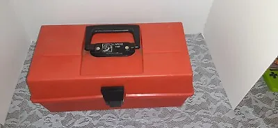 RARE VINTAGE Red/orange UMCO US Tackle Box Model: 1101. *READ* Hinge Damage • $19.99