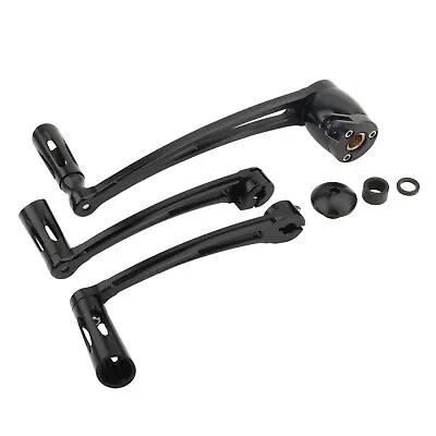 Black Brake Arm Pedal Kit Shift Lever W/ Shifter Pegs For Harley Touring Softail • $40.93