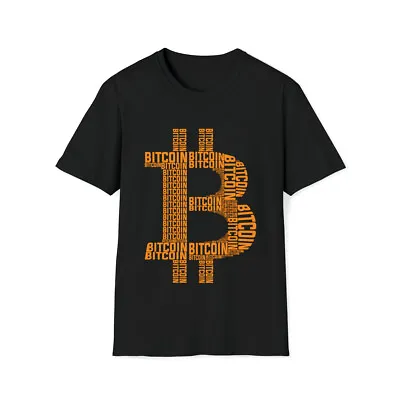 Bitcoin BTC Logo Design Crewneck T-Shirt | Crypto • $21.84