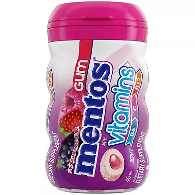 Mentos Gum With Vitamins - Berry 45 Pieces • $12.45
