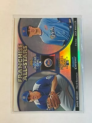 David Wright Zack Wheeler 2012 Bowman Chrome Franchise All-Stars Rookie RC • $1.49