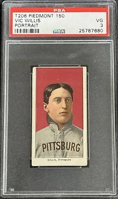 1909-11 T206 Vic Willis Portrait Piedmont 150 PSA 3 • $265.51