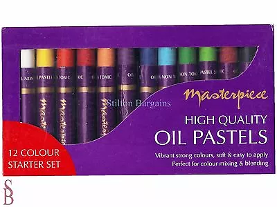 12 High Quality Oil Pastels From Masterpiece - BNIP • £4.19