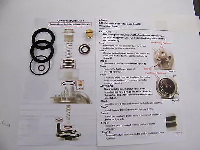 Gm Duramax Fuel Filter Base / Hand Primer Housing Seal Repair Kit 2001 Thru 2013 • $37.61