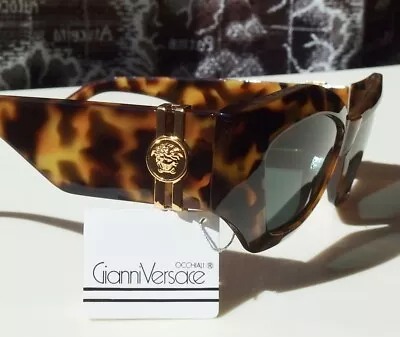 New! GIANNI VERSACE Vintage Sunglasses Mod.421/A Col.279 Shade Gold Medusa Head • $165