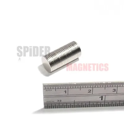 50 Small Round 8x0.5 Mm Neodymium Disc Magnets Thin Craft Magnet 8mm Dia X 0.5mm • £4.99