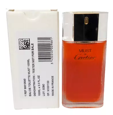 Must De Cartier Perfume By Cartier 3.3 Oz Eau DeToilette Spray Women Tester Box • $87