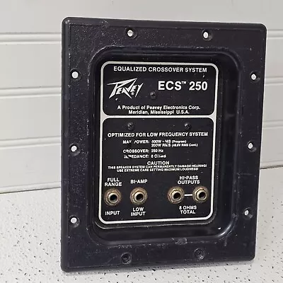 PEAVEY ECS 250 Equalized Crossover System VINTAGE 200/400 Watt Panel Amp Plug In • $45.38