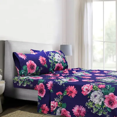 $51.99 • Buy Flannelette Sheet 4Pcs Single/KS/Double/Queen/King Bed Flat Fitted Sheet Set Bed