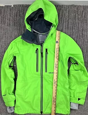Volcom Gore-Tex Snowboard Ski Jacket Green RECCO Rescue Reflector Small • $118