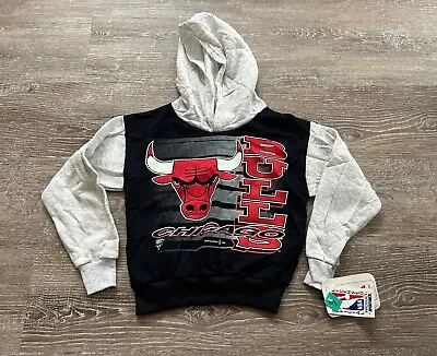 NEW 1994 Vintage 90s Chicago Bulls Hoodie Sweatshirt Basketball YOUTH Sz 7 Shirt • $34.98
