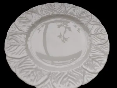 VINTAGE WEDGWOOD WHITE COUNTRYWARE CABBAGE LEAF  22.5cm/8.85  SALAD PLATE  (23f) • £17.50