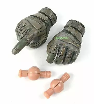 1/6 Scale Gloved Hands + Pegs From Hot Toys US 10th Mountain Division Sniper • $28.99