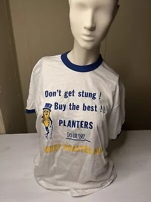 Vintage Planters Peanut T Shirt Mr Peanut Large Nos Sport T Tag Made In Usa  Vtg • $84