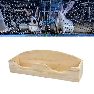 Wooden Rabbit Hay Feeder Food Manger Small Animals Hamster Food Dispenser • £12