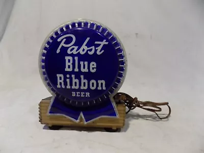 1950s PABST BEER 3D LIGHTED CLAMSHELL SIGN PBR BLUE RIBBON BEER LIGHTED BAR 57 • $199.95