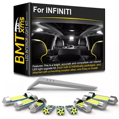 LED Interior Lights Bulbs Kit Cold White For INFINITI QX56 QX80 QX50 G37 M45 • $11.94