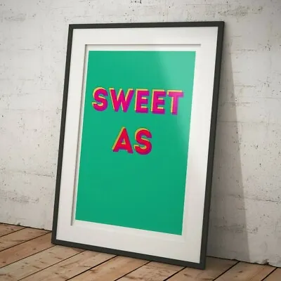 Sweet As Colourful Print Mid Century Modern Decor Minimal Retro Poster A1 A2 A3  • $36.05