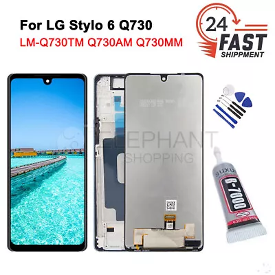 For LG Stylo 6 Q730 LM-Q730TM Q730AM Q730MM LCD Touch Screen Digitizer ± Frame • $42.50