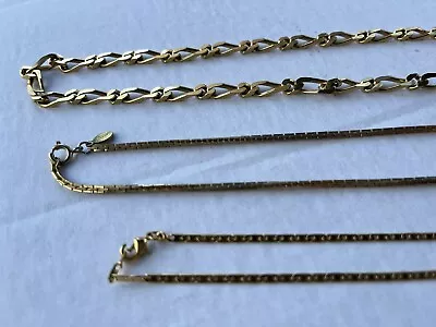 Vintage  Gold Tone Knot Chain Necklace Bundle Avon  Monet 3 Pcs • $5