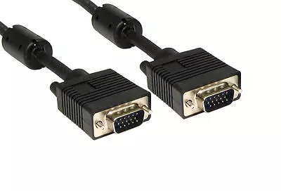 5m SVGA Cable / VGA PC Laptop To TV / Monitor Lead / Male Fully Wired 16 Foot • £9.71