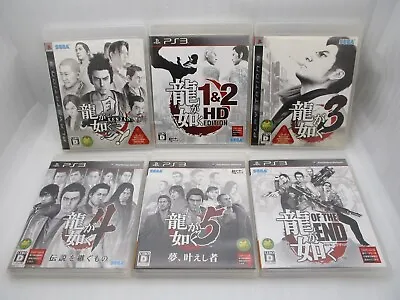 PS3 Yakuza Kenzan 1 & 2 3 4 5 & OF THE END 6Games Set Japan Ryu Ga Gotoku • $112.34