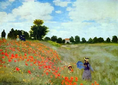 Poppies By Claude Monet Giclee Fine Art Print Reproduction On Canvas • $49.95