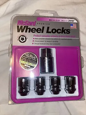 Mcgard 24157 Wheel Locks Premium Chrome M12 X 1.5 Dual Hex Key Upc: 083509241570 • $39