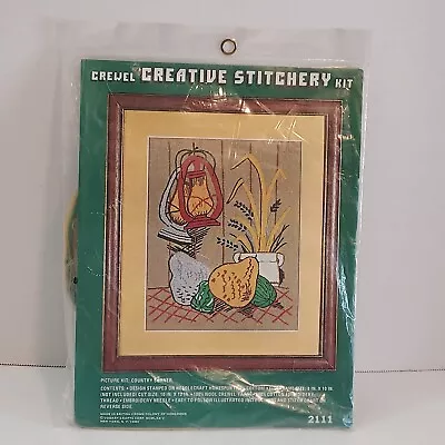 Vogart Crafts #2111 Country Corner Crewel Creative Stitchery Kit 8 ×10  NIP Vtg • $7.95