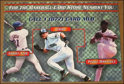 2002 MLB.com Promo Card Derek Jeter Ichiro Sosa Mike Piazza Pedro Martinez Unit • $5.49