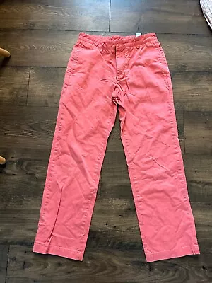 Vineyard Vines Club Pants Mens 30x30 Flat Front Chino Pink Salmon Cotton • $16