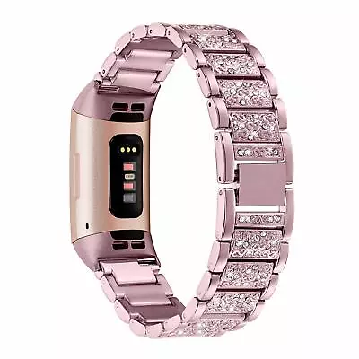 Diamond For Fitbit Charge 2 3 4 Band Metal Strap Stainless Steel Female Bracelet • $16.99