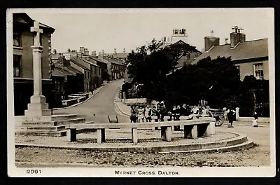 Dalton In Furness Market Cross - Real Photographic Postcard • £15