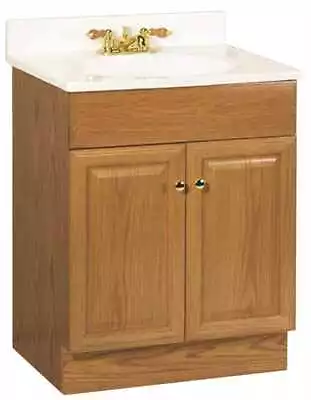 24 In. X 31 In. X 18 In. Richmond Bathroom Vanity Cabinet With Top In Oak • $279