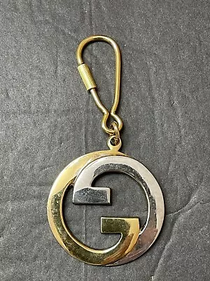 Beautiful Vintage Gucci Large Interlocking G Silver And Gold Plated Key Chain • $199.99