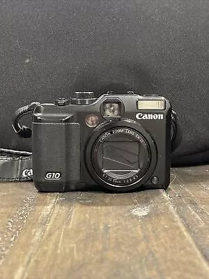 Canon PowerShot G10 14.7MP Digital Camera - Black. Works Great + Free Camera Bag • $86