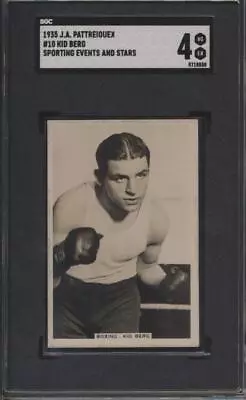 1935 J.A. Pattreiouex #10 Kid Berg Sporting Events And Stars SGC 4 E10 • $57.32