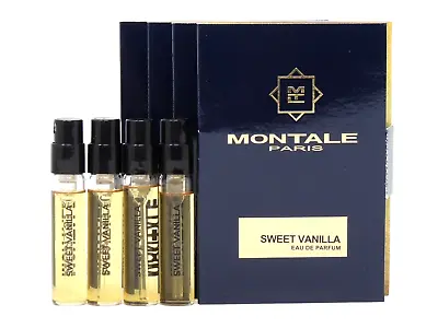 MONTALE PARIS SWEET VANILLA EDP 2.0ml .06fl Oz X 4 COLOGNE PERFUME SPRAY SAMPLES • $17