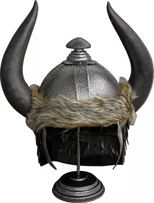 Barbarian Helmet Wearable Heavy 18-Guage Metal Horsehair Trim Display Stand • $50.69