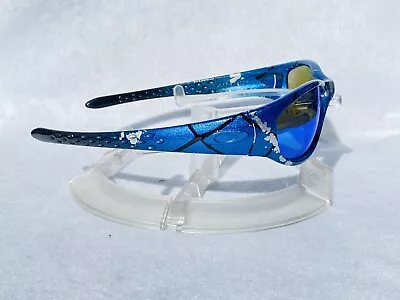 Customized Oakley Tens Blue Fade Splatter Sunglasses W New Fuse Blue Lens • $149