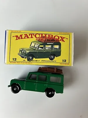 Matchbox LESNEY SAFARI LAND ROVER NO 12 With ORIGINAL BOX 1965 Vintage • $145.99
