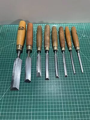 Nice Good Quality Set Of 8 Marples Graduated Bevel Edge Woodworking Chisels • $112.40